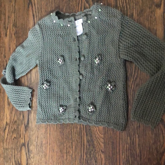 Deux par Deux crochet beaded cardigan size 7 - Picture 2 of 7